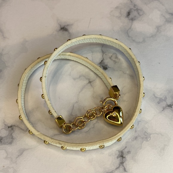Juicy Couture White Leather Wrap Bracelet - Picture 4 of 5
